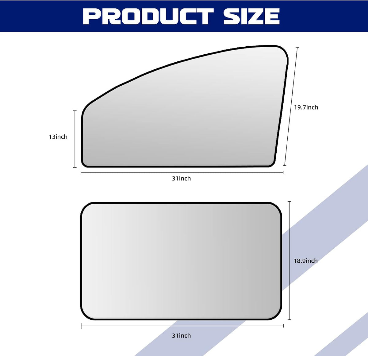 NTNEV Car Side Window Sun Shades, Shades with Magnets, Shade for Baby, Strong-Light Blocking & UV Protection Privacy Auto Accessories (One Black, One Silver)