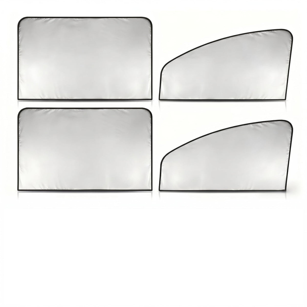 4 PCS Car Side Window Sun Shades, Heat Insulation & Sun Blocking Magnetic Shade for Baby, Full Blackout Privacy Protection Curtain for Front & Rear Windows, Universal for Most Cars (Silver)