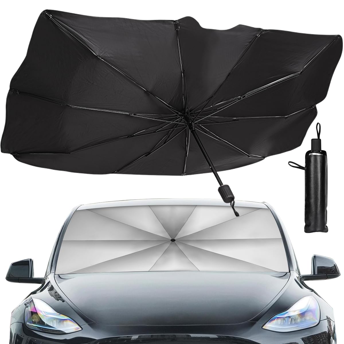 Sedan SUV Car Sun Shade for Windshield, Blocks UV Rays & Sun Heat