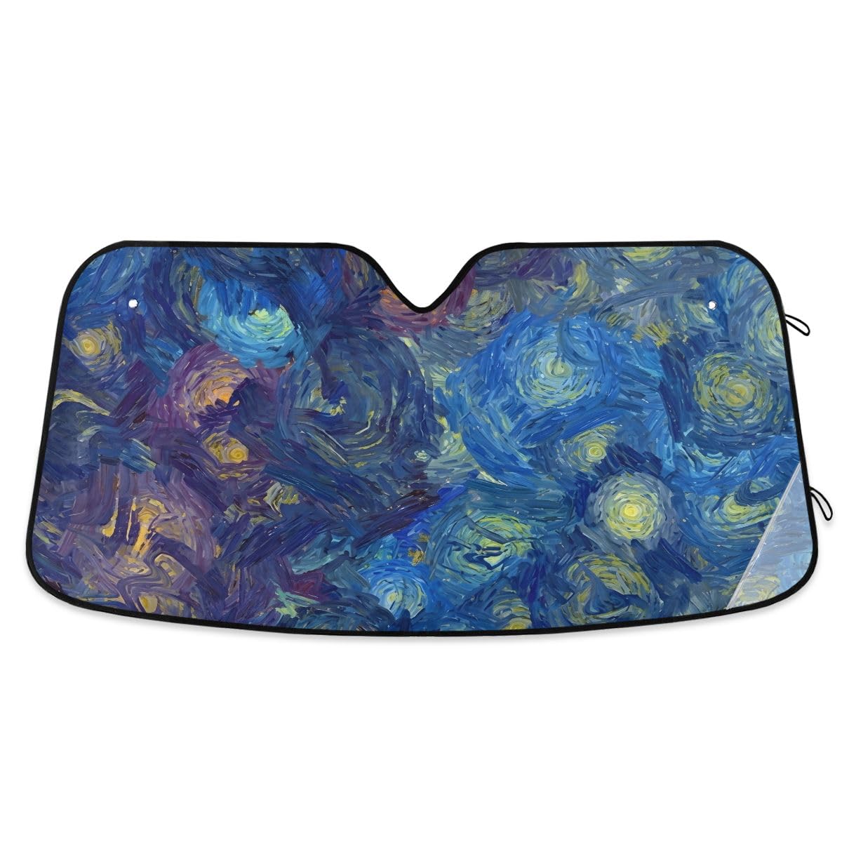 Car Windshield Sunshade Irises Vincent Van Gogh Pattern, Blocks Sun Visor Protector Foldable Sun Shield Keep Your Vehicle Cool, Fits Windshields of Most Sizes
