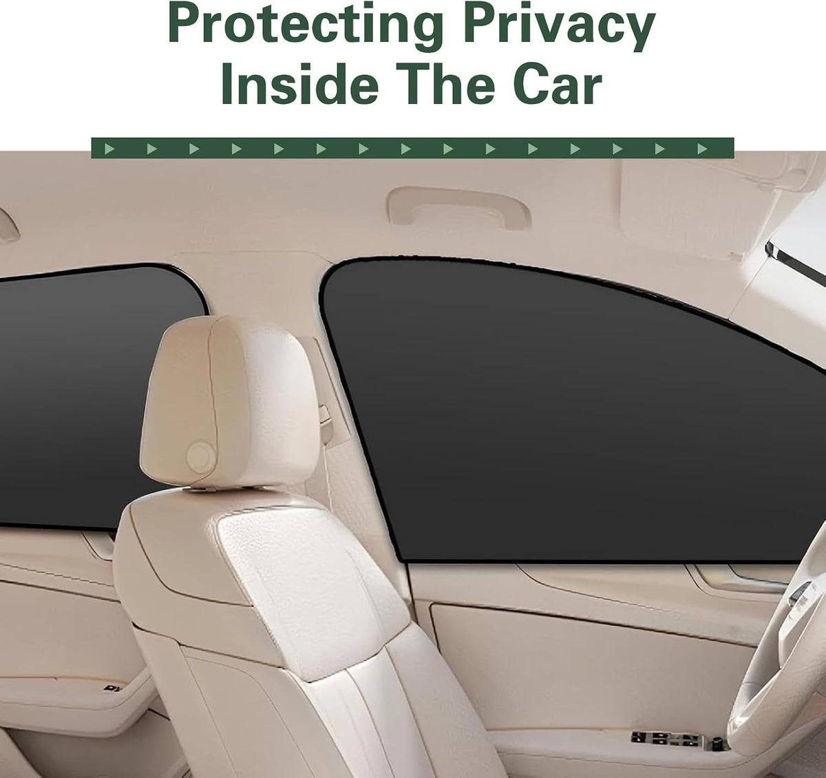 4PCS Car Side Window Sun Shades, Magnetic Foldable Car Front and Rear Side Window Sunshade, Auto Curtain Blackout Covers UV Protection Heat Insulation, Universal Interior Accessories for Cars