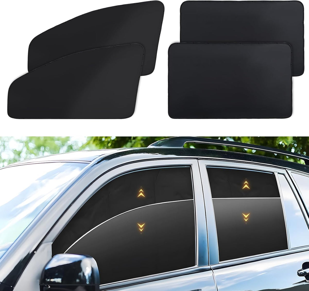 ZATOOTO Magnetic Side Window Sun Shade 4 Pack, Privacy & Insulation