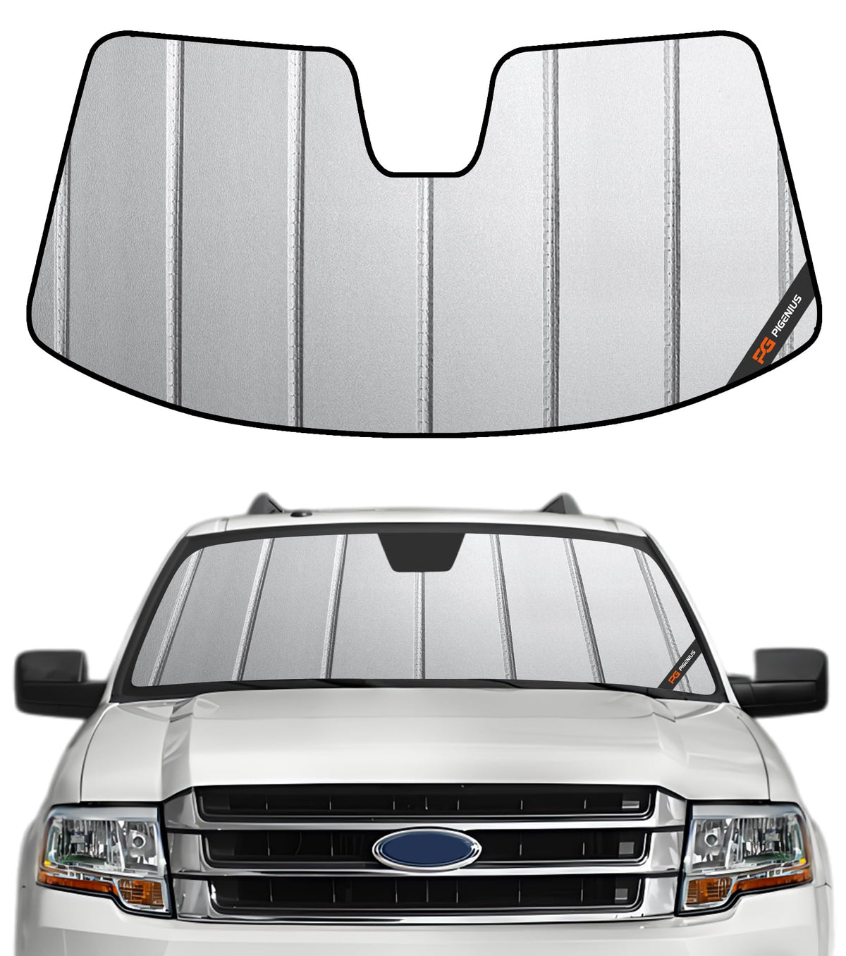 Pigenius Windshield Sun Shade for Ford Expedition 2007-2017, for Lincoln Navigator 2007-2017 - AstraGuard