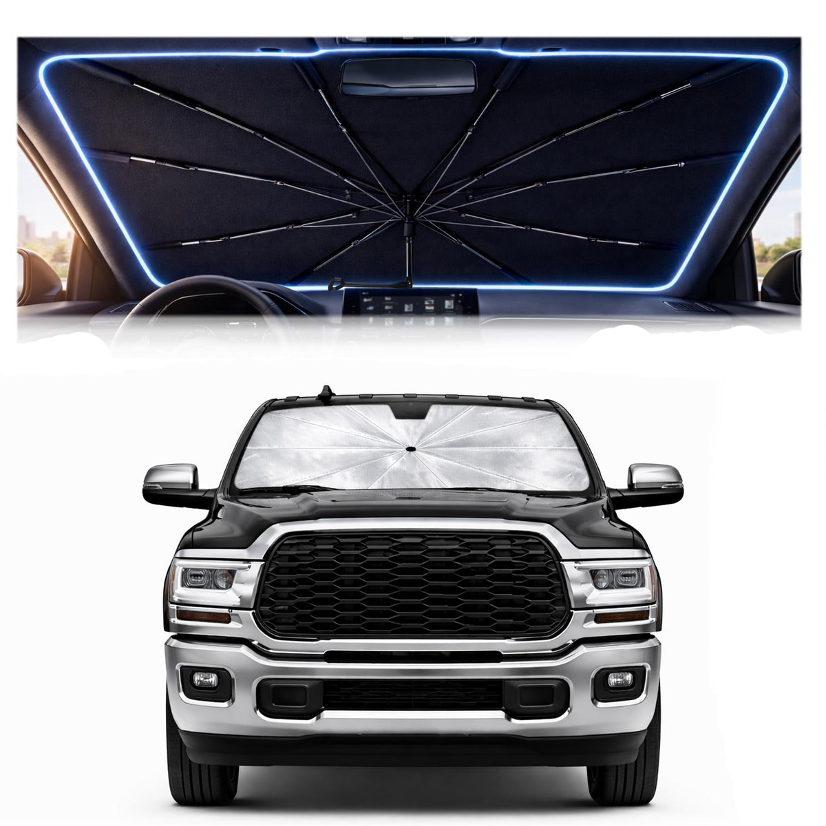 Car Windshield Sun Shade Umbrella for Mercedes Benz GLE 2020-2026