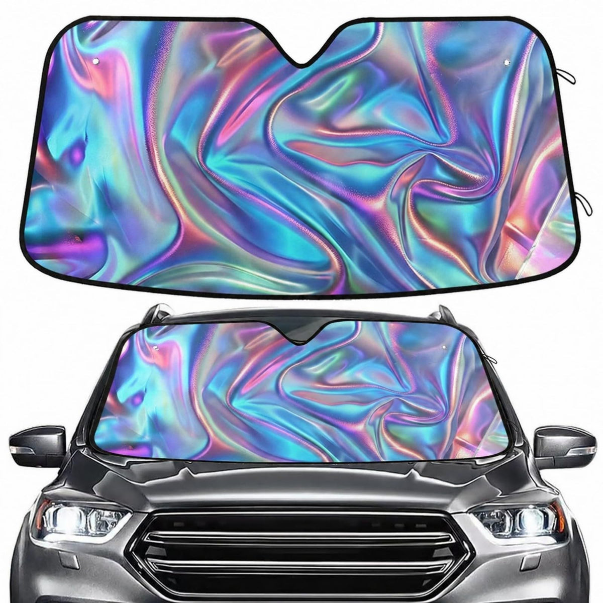 Sea Turtle Teal Windshield Sun Shade for Car Auto SUV Truck Foldable Front Window Sunshade Sun Visor Protector Block UV Rays Reflect Heat, 55" x 28"