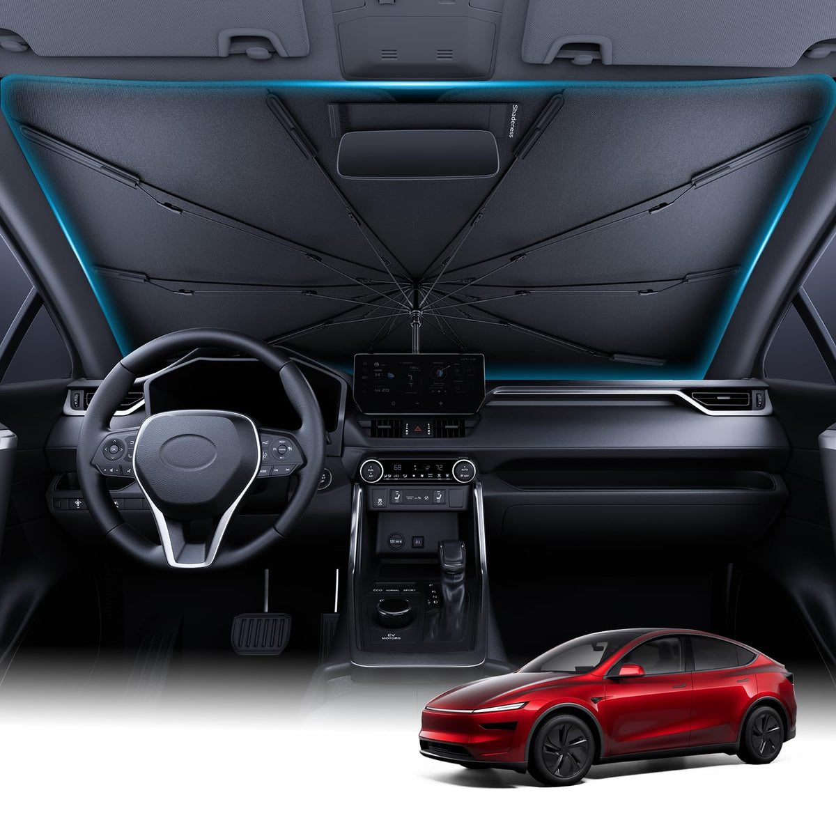Wigoo Ice-Shield Car Windshield Sun Shade, 60"x36"