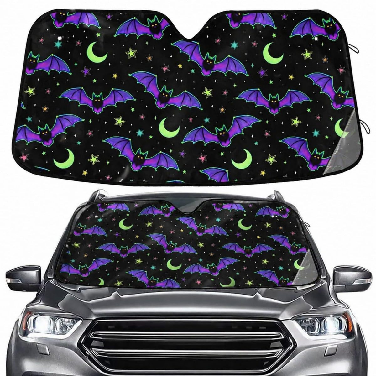 Sea Turtle Teal Windshield Sun Shade for Car Auto SUV Truck Foldable Front Window Sunshade Sun Visor Protector Block UV Rays Reflect Heat, 55" x 28"