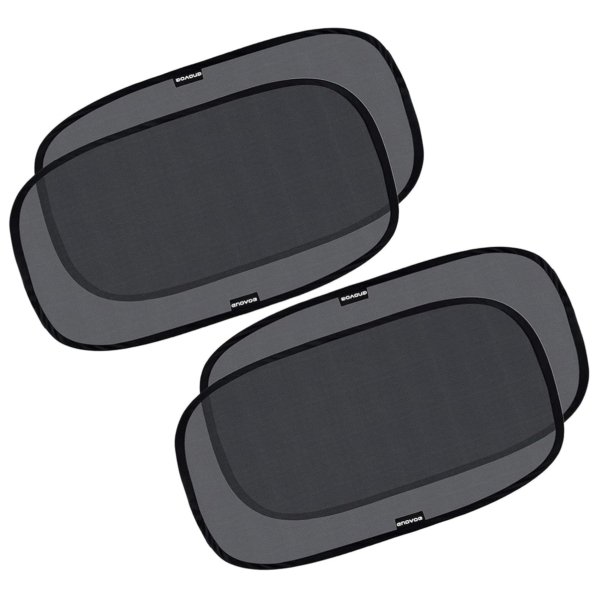 Enovoe Car Window Shades for Baby (4 Pack) - 21"x14" - Sun Shade Blocker, Cling - Glare Shield and UV Rays Protection for Your Child - Side Windows Screens for SUV- Mesh Window Shades for Car Baby