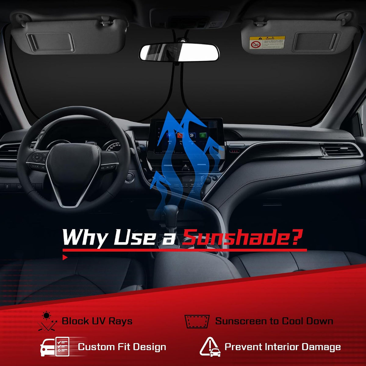 ARISMOTOR Windshield Sun Shade for Honda HRV HR-V 2023-2026 2027