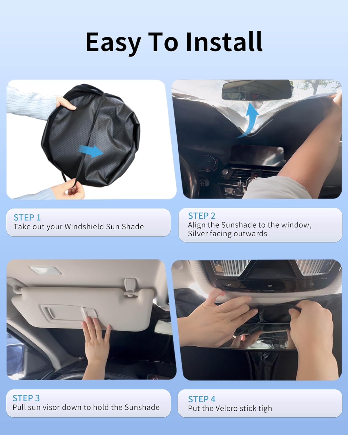 Murano Windshield Sun Shade for Murano 2015-2024 Blocks UV Rays Accessories,1:1 Custom Foldable Thickened Wear-Resistant Front Window Sunshade Visor,Keeps Your Car Cooler