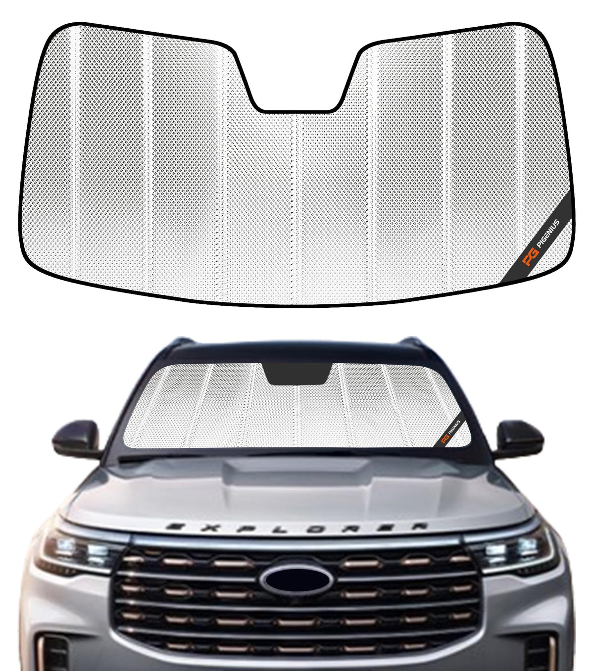 Pigenius Windshield Sun Shade for Ford Expedition 2007-2017, for Lincoln Navigator 2007-2017 - AstraGuard