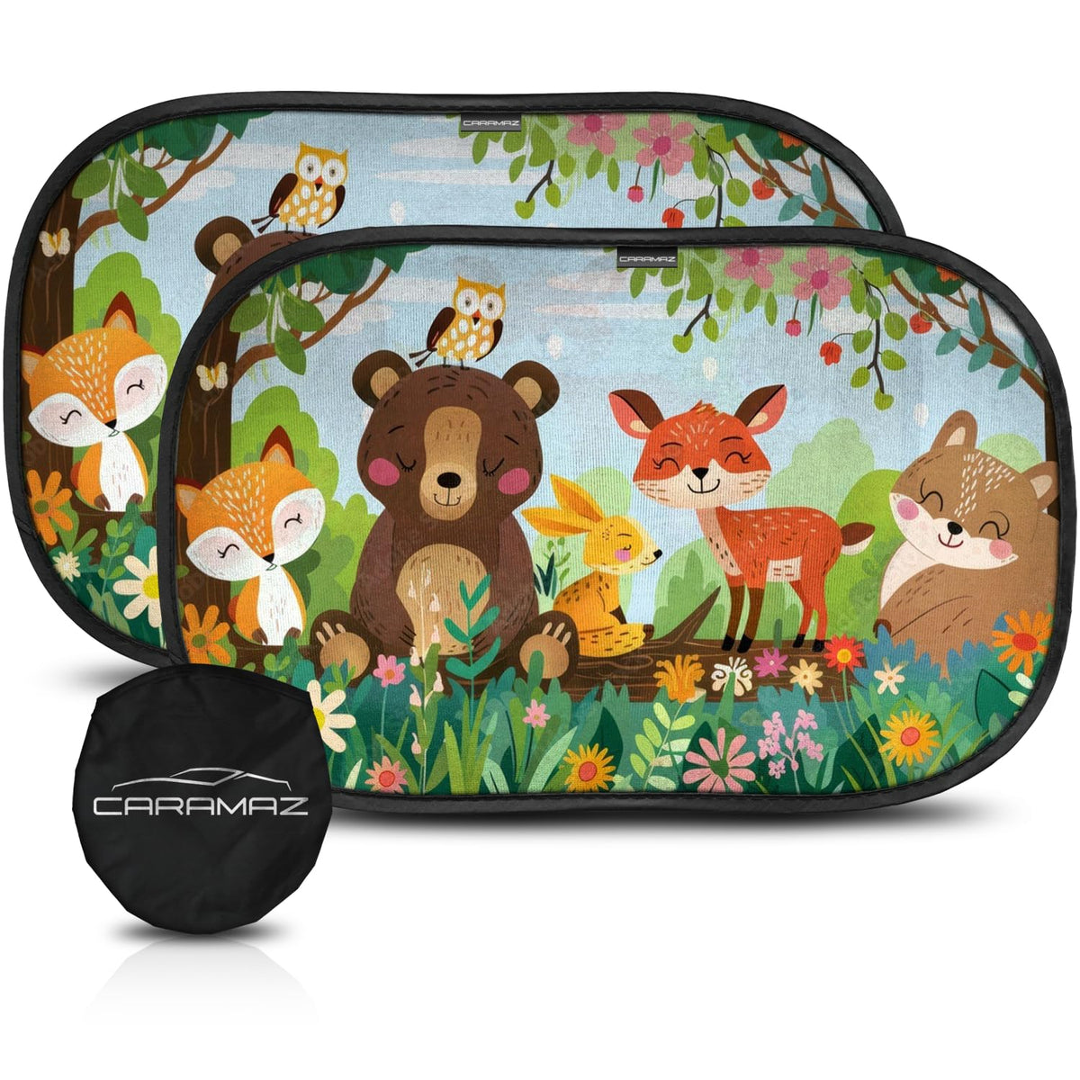CARAMAZ Car Window Shade for Baby with Certified UV-Protection 2 Pack - 20"x12"