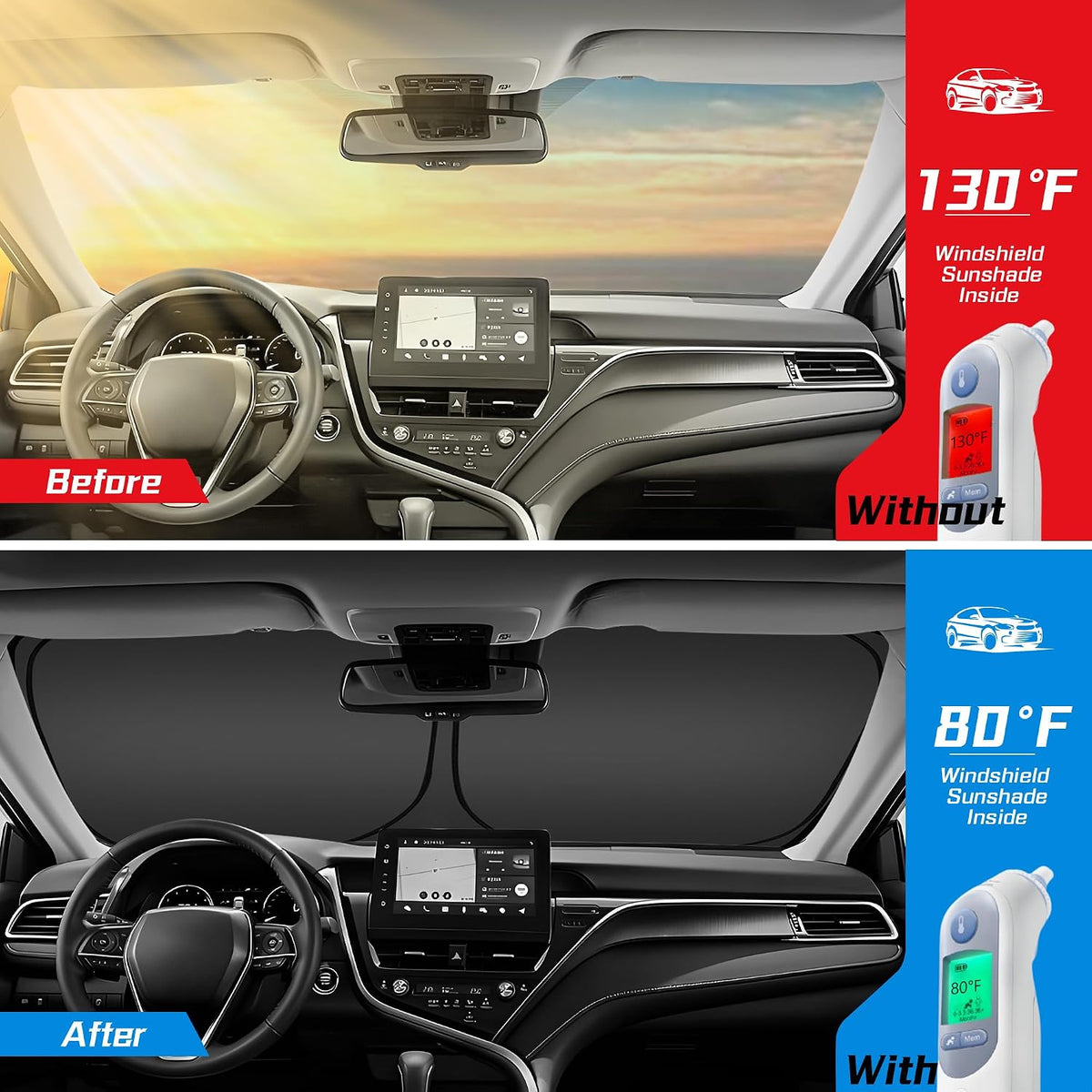 ARISMOTOR Windshield Sun Shade for Honda HRV HR-V 2023-2026 2027