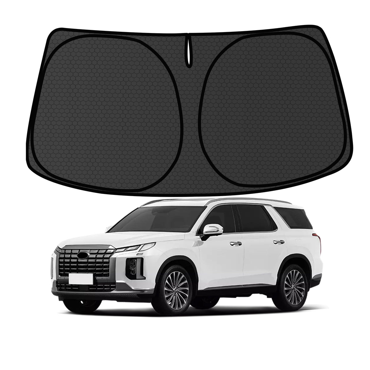 Murano Windshield Sun Shade for Murano 2015-2024 Blocks UV Rays Accessories,1:1 Custom Foldable Thickened Wear-Resistant Front Window Sunshade Visor,Keeps Your Car Cooler