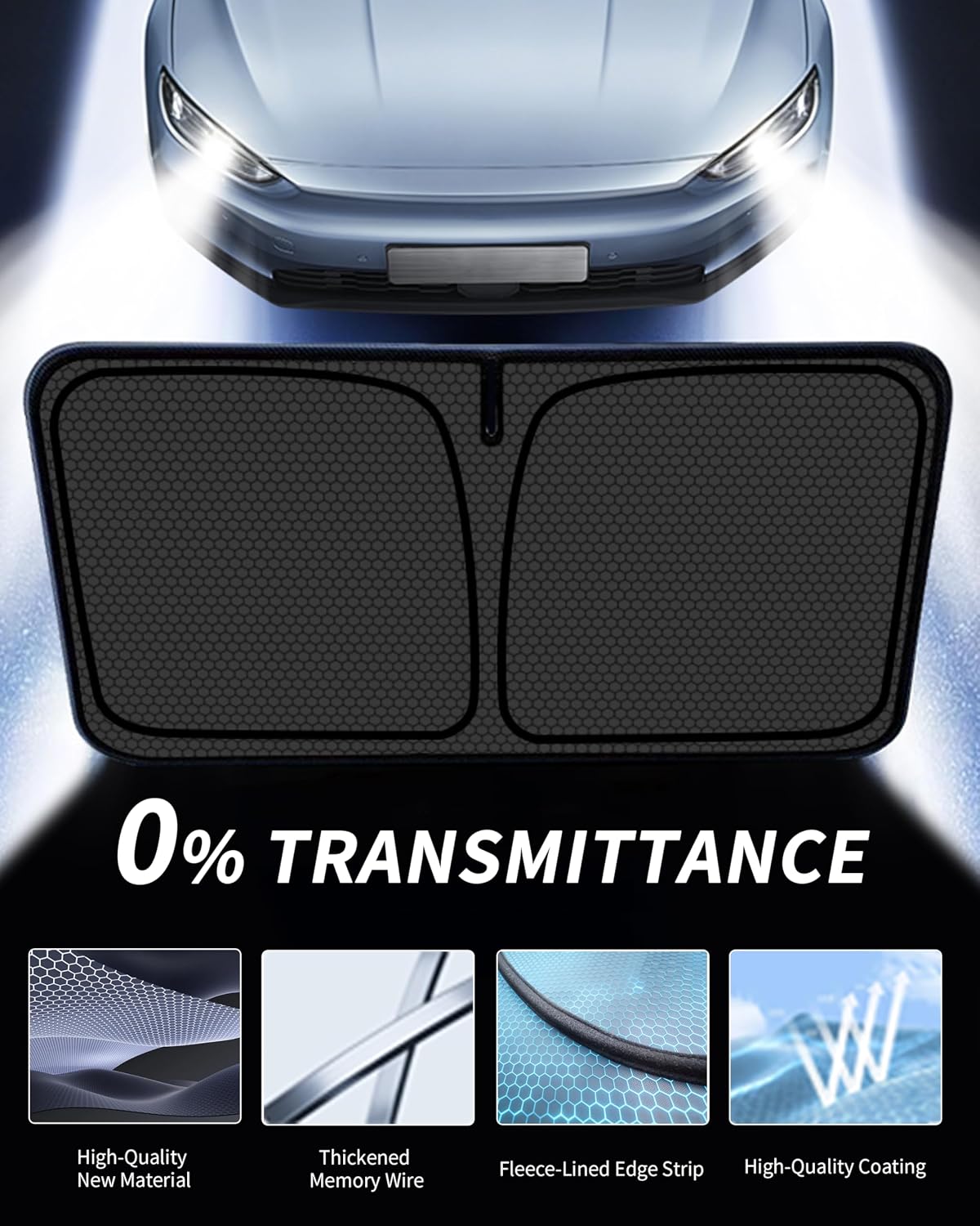 Murano Windshield Sun Shade for Murano 2015-2024 Blocks UV Rays Accessories,1:1 Custom Foldable Thickened Wear-Resistant Front Window Sunshade Visor,Keeps Your Car Cooler