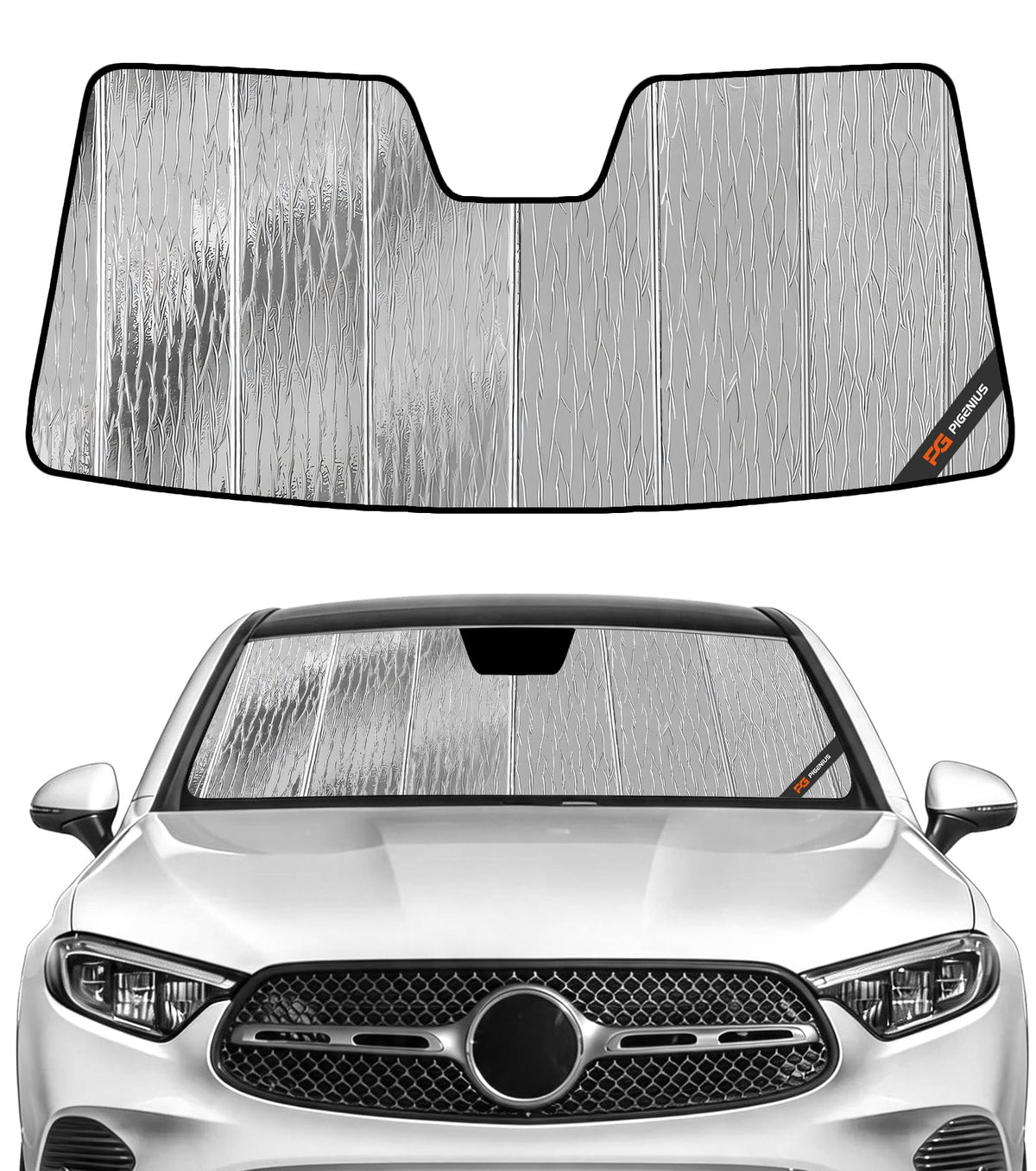 Pigenius Windshield Sunshade for Mercedes-Benz GLE/GLS SUV 2020-2026 Front Window Shade - AstraGuard