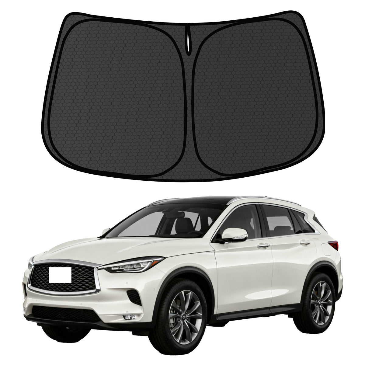 Murano Windshield Sun Shade for Murano 2015-2024 Blocks UV Rays Accessories,1:1 Custom Foldable Thickened Wear-Resistant Front Window Sunshade Visor,Keeps Your Car Cooler