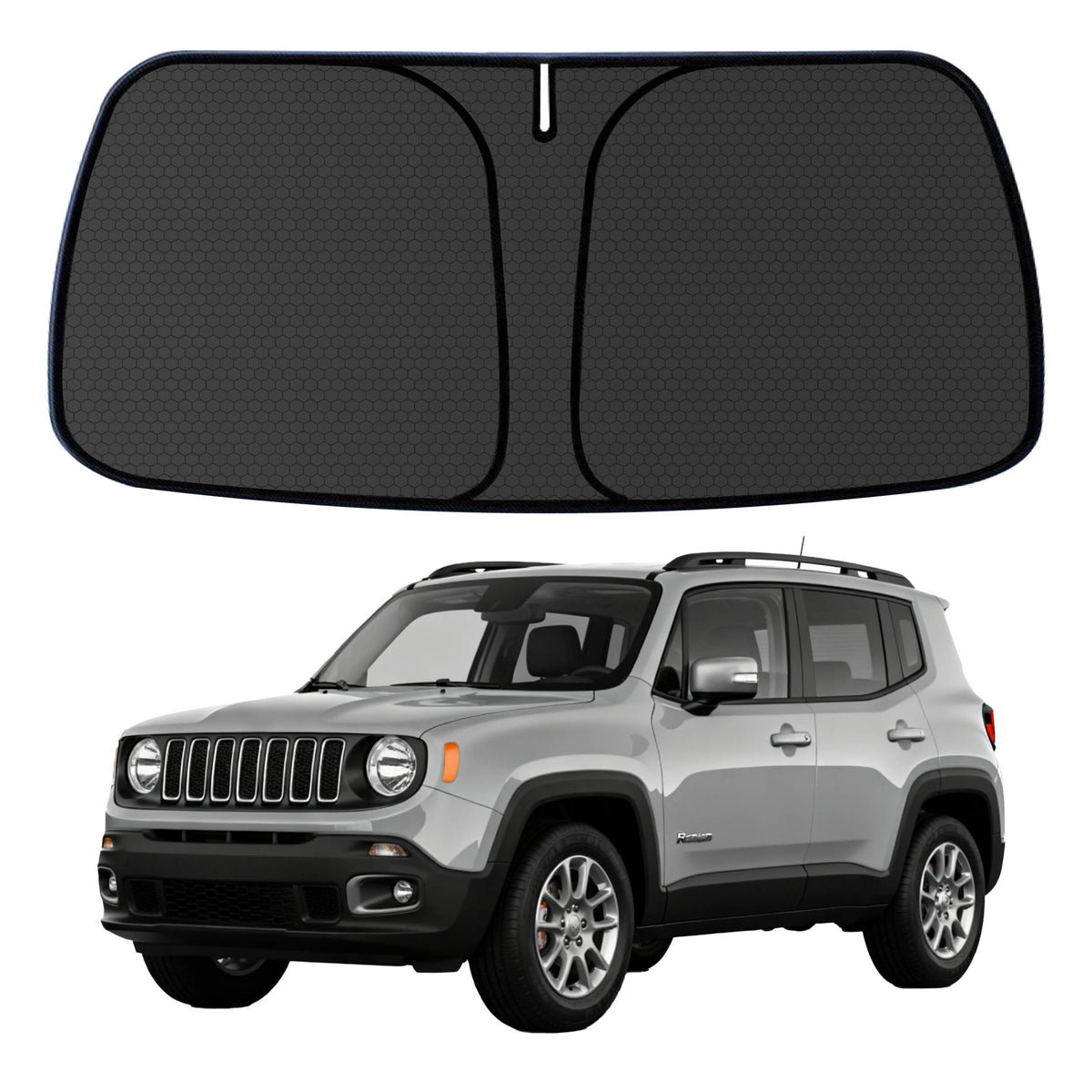 Murano Windshield Sun Shade for Murano 2015-2024 Blocks UV Rays Accessories,1:1 Custom Foldable Thickened Wear-Resistant Front Window Sunshade Visor,Keeps Your Car Cooler