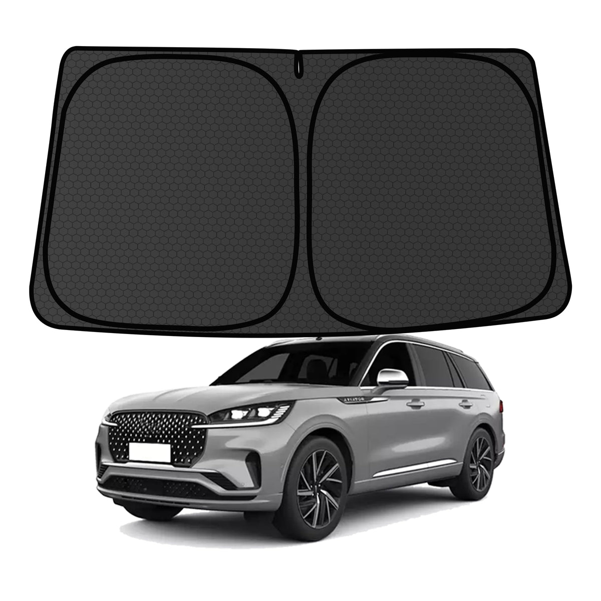 Murano Windshield Sun Shade for Murano 2015-2024 Blocks UV Rays Accessories,1:1 Custom Foldable Thickened Wear-Resistant Front Window Sunshade Visor,Keeps Your Car Cooler