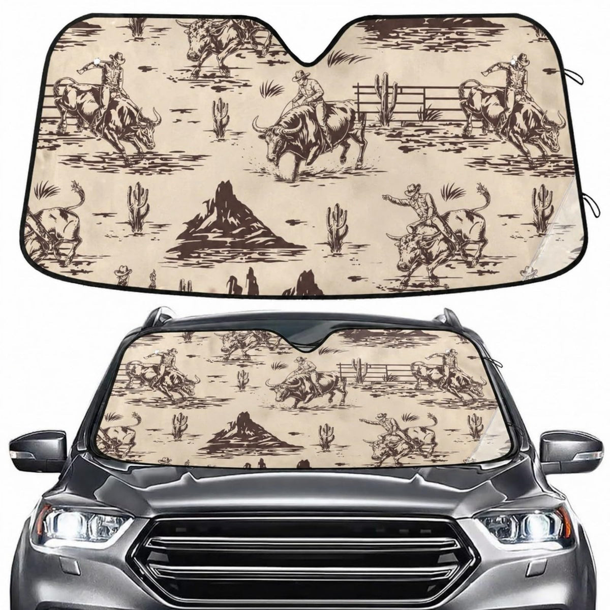 Sea Turtle Teal Windshield Sun Shade for Car Auto SUV Truck Foldable Front Window Sunshade Sun Visor Protector Block UV Rays Reflect Heat, 55" x 28"