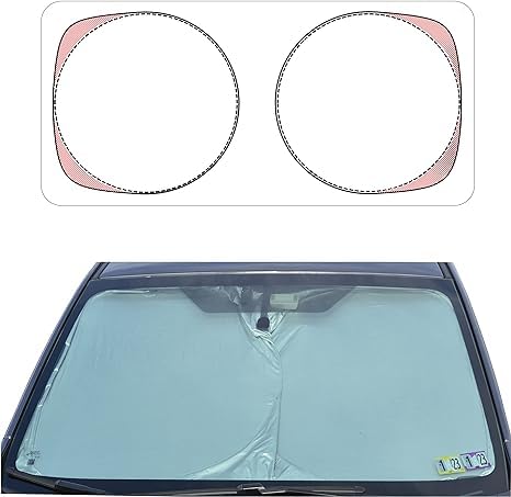 Car Windshield Sun Shade with Storage Pouch by A1 Sunshade Retractable Automotive Car Truck SUV Front Window Shield Blocker Screen Visor Protector Cover for Auto Interior Accessories for Heat Medium