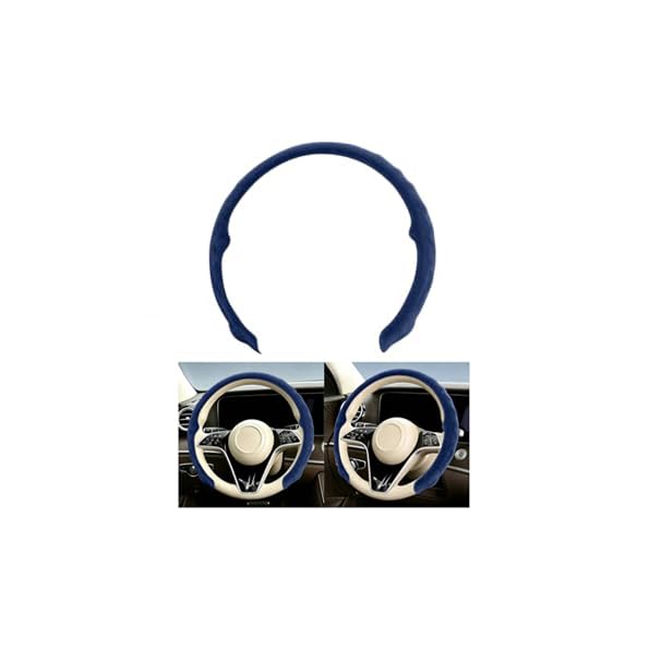 Mandark 15 Inch Car Steering Wheel Cover, Non-Slip, Black
