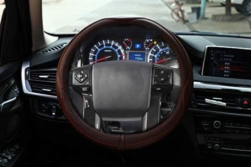 Valleycomfy Steering Wheel Covers Universal 15.75 inch - Genuine Leather