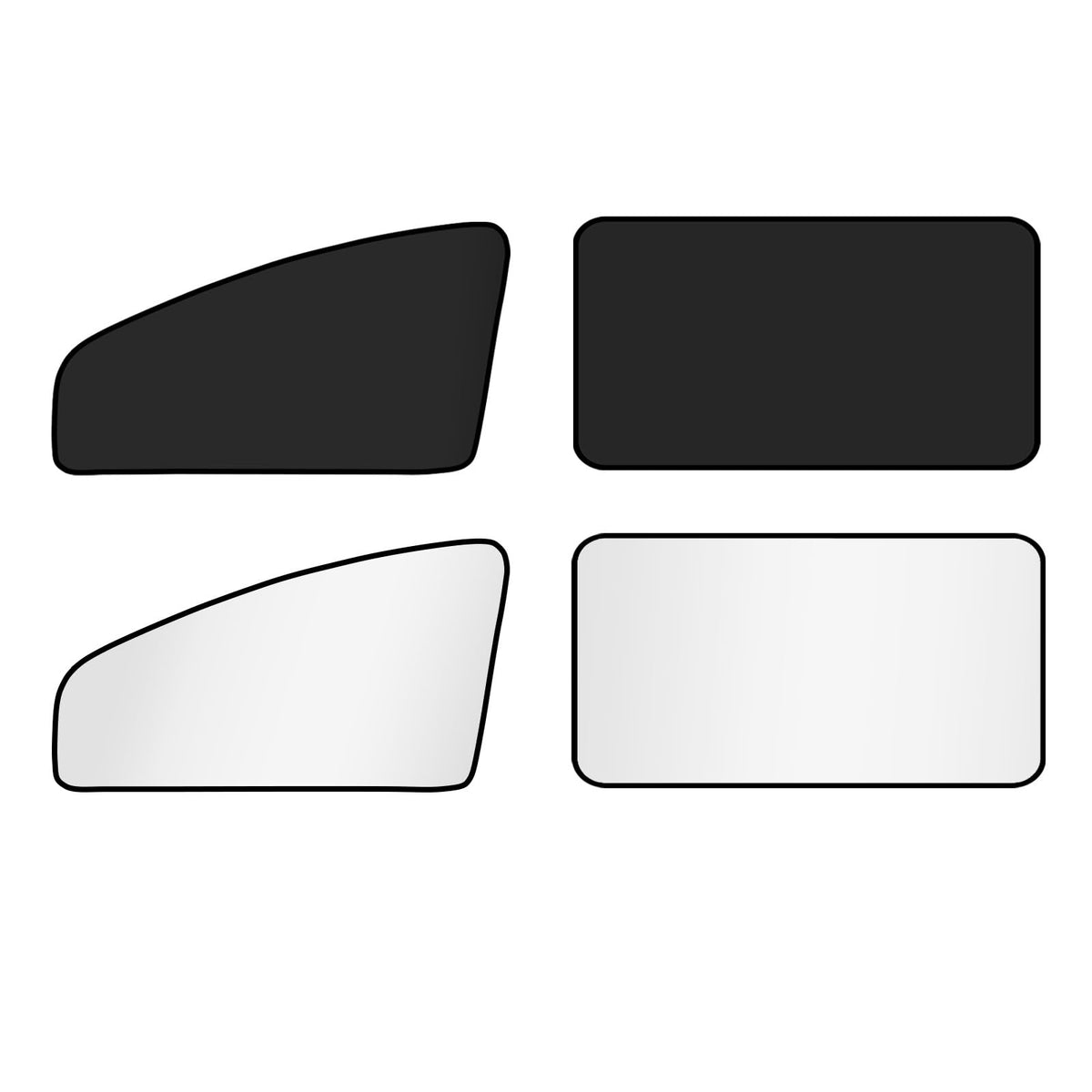 XCBYT Magnetic Car Side Window Shades, 100% Blackout Privacy Soft Suede