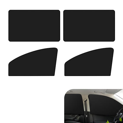 4PCS Car Window Shades with Magnets, Strong Blackout Front Rear Side Window Covers, Heat-insulating Sunproof Privacy Protective Curtain, Universal for Vehicles (Black)