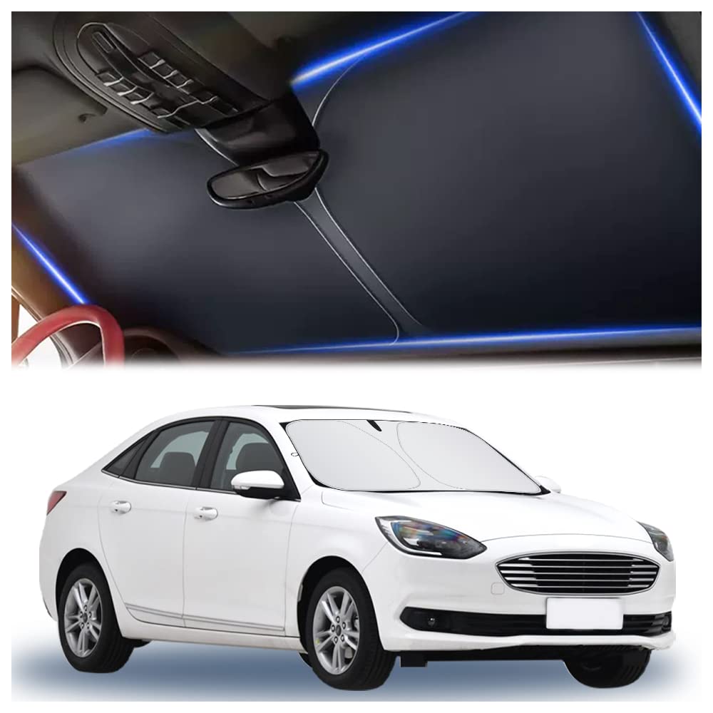Car Windshield Sun Shade Compatible with Toyota RAV4 2019-2025,Oxford Cloth Sun Shade for Car Windshield with Foldable Design,Windshields Cover Suns Shades for Blocking Heat with Storage Bag