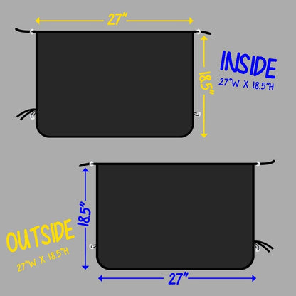 Car Side Window Sun Shade - Universal Reversible Magnetic Curtain for Baby and Kids with Sun Protection Block Damage from Direct Bright Sunlight, and Heat - 1 Piece of Solid Black