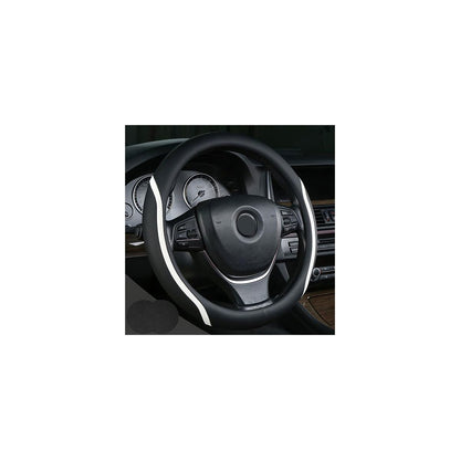 Steering Wheel Cover Blue and Black Leather Universal 14.5-15 inch