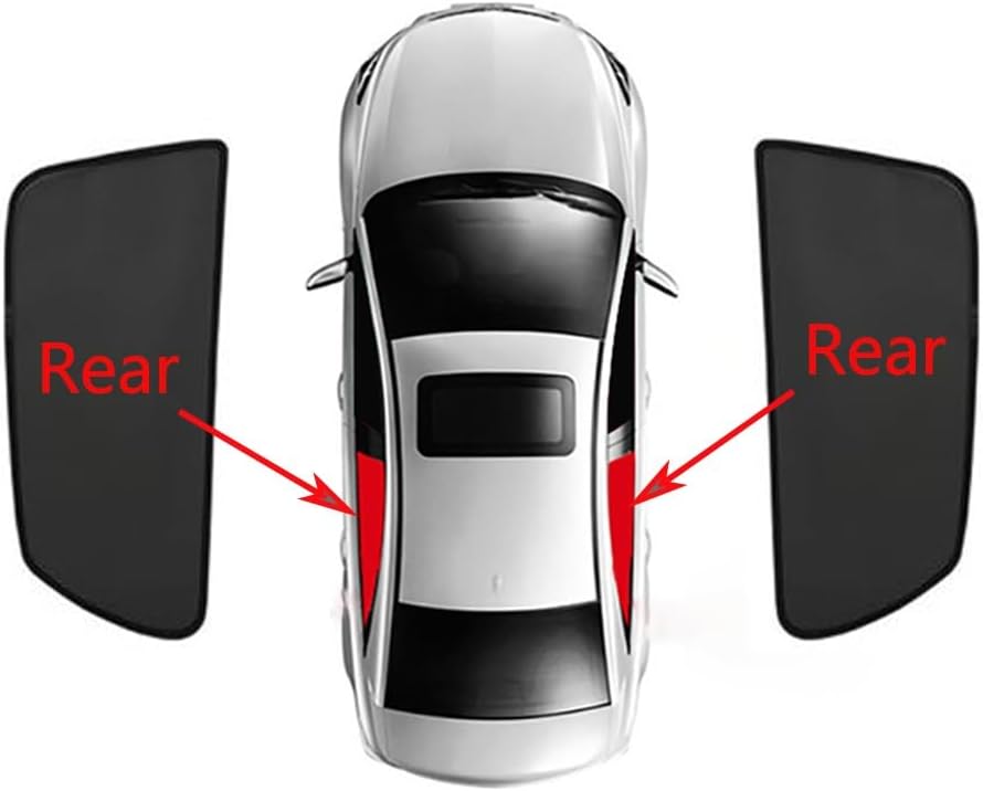 Car Sun Shade Side Window Magnetic Shade for Camry XV50 2012-2017 Rear 2pcs
