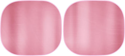 Carbella 2PC Metallic Pink Car Windshield Sun Shade - Car Accessories Sunshade for Windshield - Blocks UV Rays Sun Visor for Window Protector - Easy Setup Keeps Your Vehicle Cool - 31.75 x 28.76