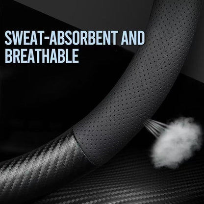15inch Pattern Carbon Fiber for Mercedes Benz Steering Wheel Cover Segmented Steering Wheel Protector Fit Mercedes Benz A C E S Class Series GLK CLA GLA GLC GLE CLS SLK Accessories