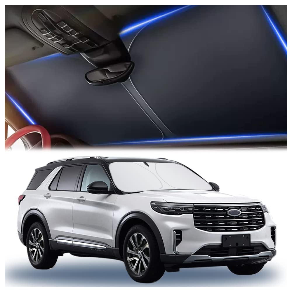 Car Windshield Sun Shade Compatible with Toyota RAV4 2019-2025,Oxford Cloth Sun Shade for Car Windshield with Foldable Design,Windshields Cover Suns Shades for Blocking Heat with Storage Bag
