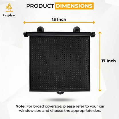 EcoNour Car Window Shades for Baby (2 Pack) Side Sunshade, Sun Visor