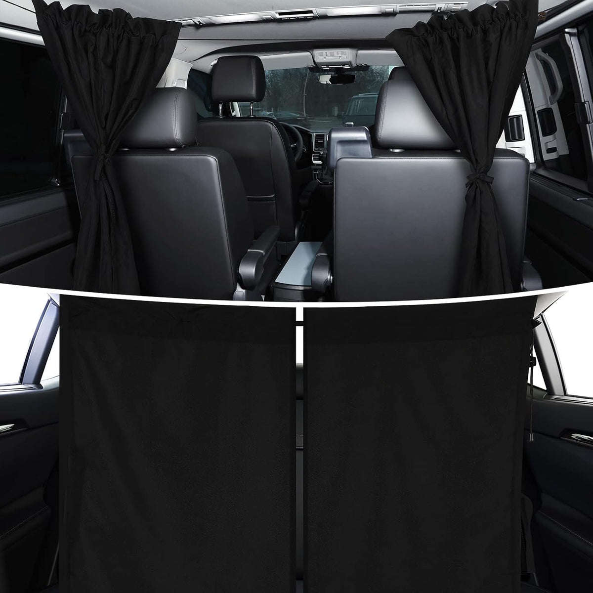 Tallew 5 Pcs Car Window Covers Sun Shades Black Divider Car Curtain Magnetic Privacy Side Sunshade Accessories for Men Adult Auto Camping Sleeping