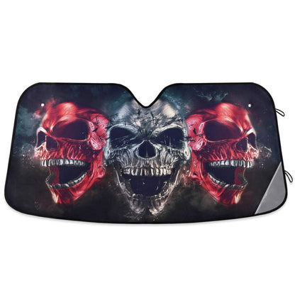 Black Leopard Car Windshield Sun Shade African Animal Skin Print Foldable UV Ray Sun Visor Protector Sunshade to Keep Your Vehicle Cool (51" x 27")