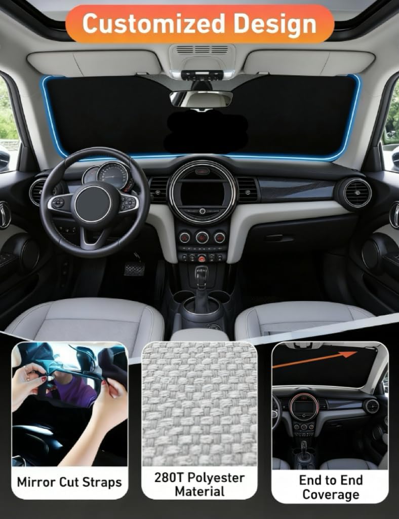 Car Windshield Sunshade Sun Shade for Mini Cooper Accessories