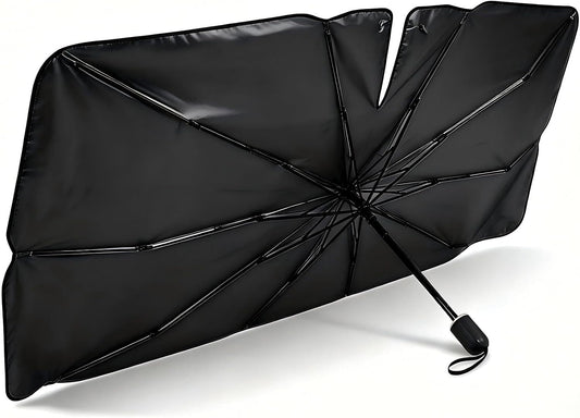Upgraded Car Windshield Sun Shade Umbrella, Foldable Car Umbrella Sunshade, Sun Protection & Heat Insulation Windshield Sunshades, 90% UV Resistant Front Window Cover, for Most Vehicles (#01)