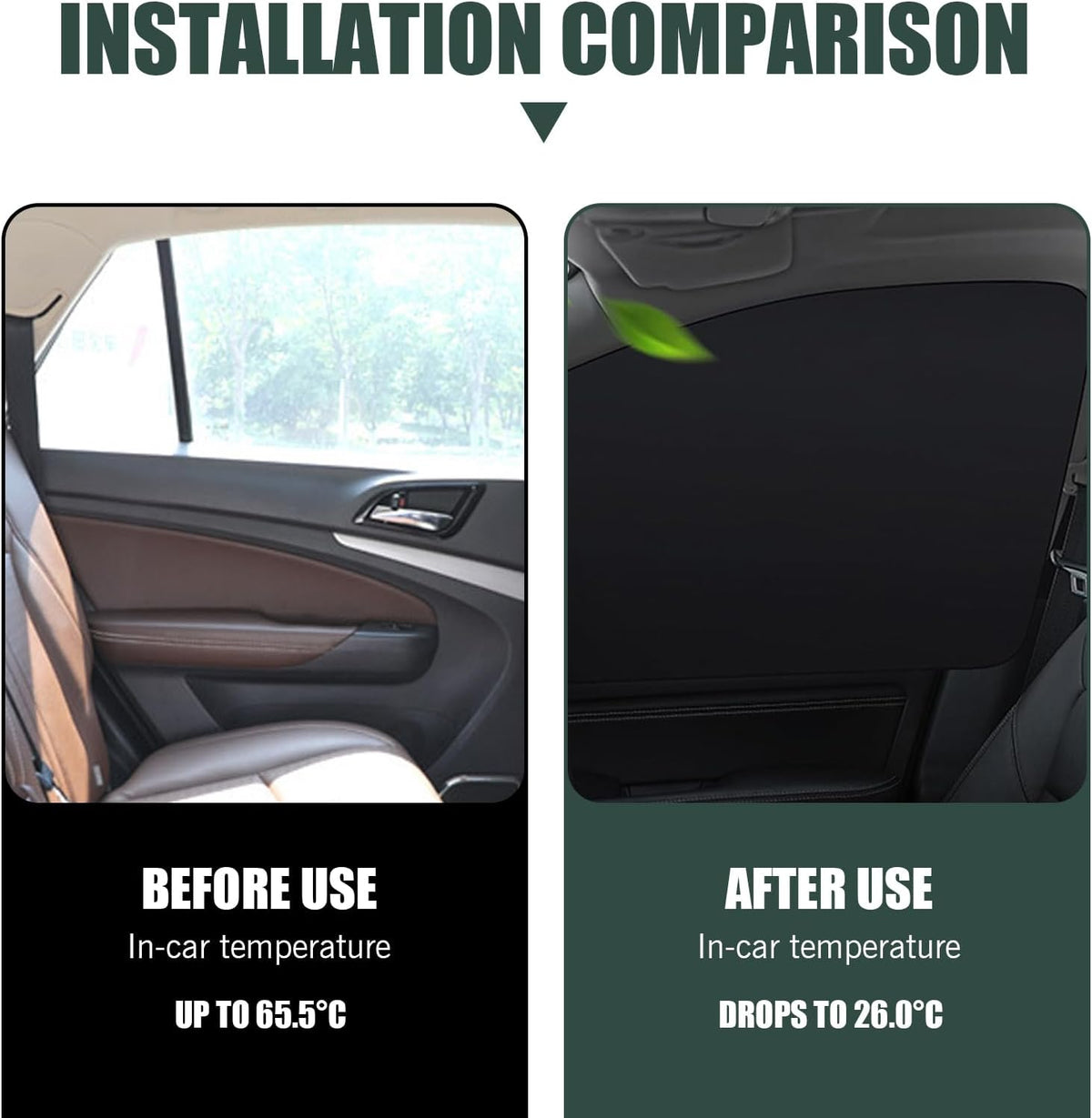 4 PCS Automobile Side Window Shades, Magnetic Privacy Car Window Shade, Provide Cool Experience for Napping, Changing Clothes, Universal for Most Cars Accessories (Black)
