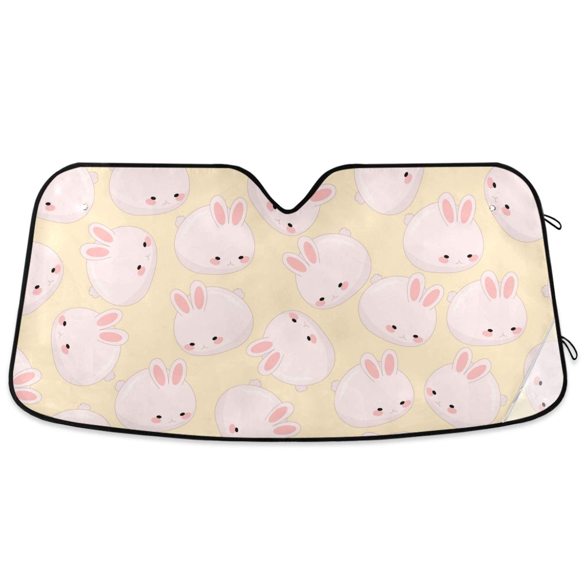 Leopard Print Car Windshield Sun Shade Foldable UV Ray Sun Visor Protector Sunshade to Keep Your Vehicle Cool (51" x 27")
