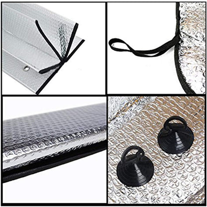 Big Ant Car Windshield Sunshade UV Ray Reflector Auto Window Sun Shade Visor Shield Cover, Keeps Vehicle Cool- Sliver (55" x 27.5")