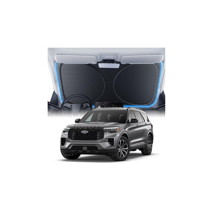 Windshield Sun Shade for Honda CR-V 2000-2026, 100% UV Block & Heat Insulation, Custom Fit Sunshade, Foldable Car Sunshade with Storage Bag, Summer Car Accessory