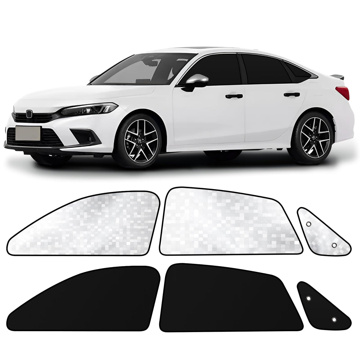 ZATOOTO Magnetic Car Window Shade for Side Window Car Privacy Curtains 4pcs