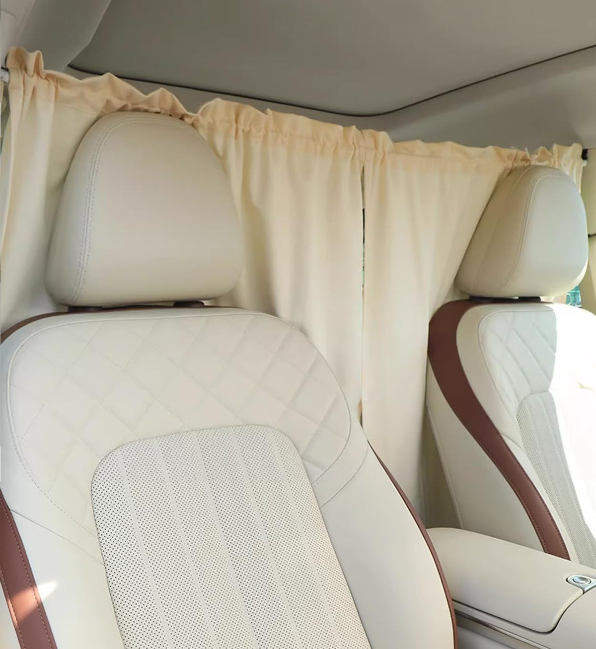 Car Divider Privacy Curtain, Blackout Suede Sun Shade Cover Front & Rear Seat Partition Space Divider Auto Van Truck Interior Accessories for Family Camping Baby Sleeping (Black, Large)