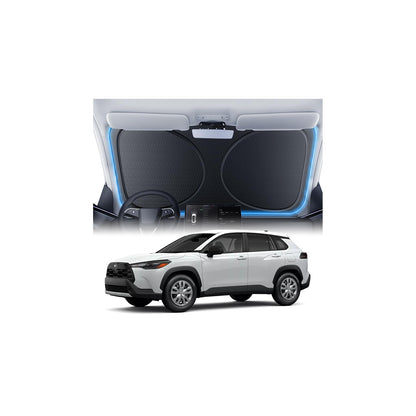 Windshield Sun Shade for Honda CR-V 2000-2026, 100% UV Block & Heat Insulation, Custom Fit Sunshade, Foldable Car Sunshade with Storage Bag, Summer Car Accessory