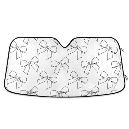 Leopard Skin Print Car Windshield Sun Shade Animal Brown Foldable UV Ray Sun Visor Protector Sunshade to Keep Your Vehicle Cool (55" x 27.6")