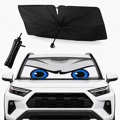 Car Windshield Sun Shade Umbrella, Univeral Fit Mid-Large Sedan & SUV